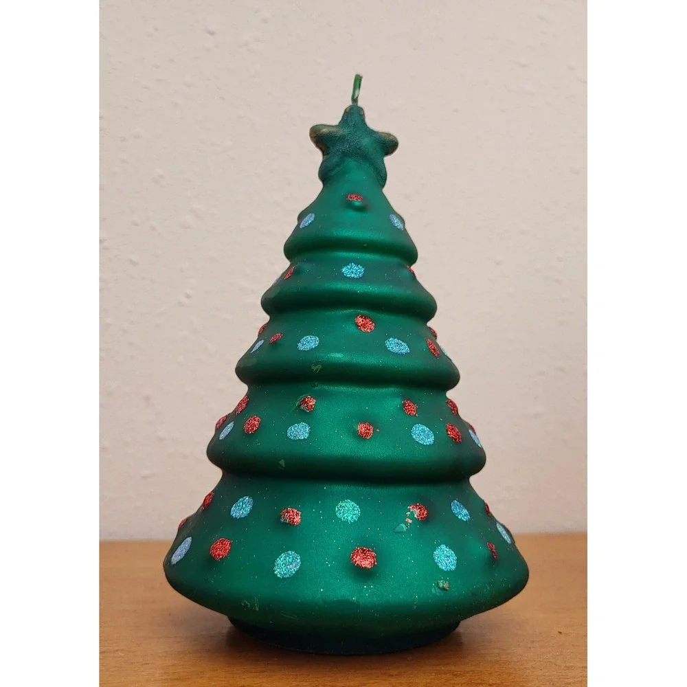 Pair of Pier 1 Imports‎ Christmas Tree Candles 'Almost Vintage 2008' Deadstock